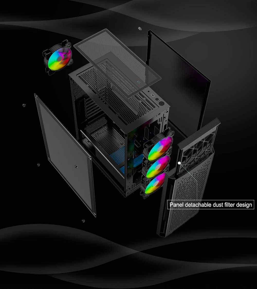 Powercase Wholesale Gaming Computer Cases Comput Case Pc Desktop Custom ...