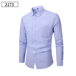 Spring and Autumn New Europe and the United States Large Size Loose Patchwork Formal Twill Anti-Wrinkle Long-sleeved Men's Shirt