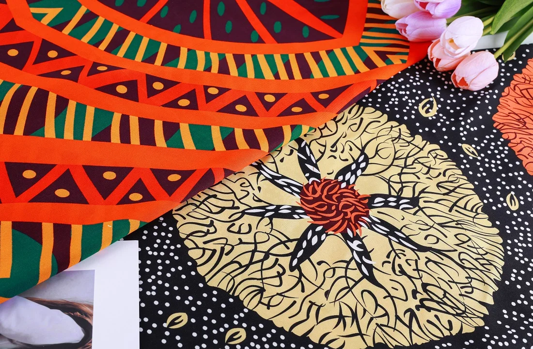 2024 New Design African Custom Printed Rayon Viscose Blend Twill