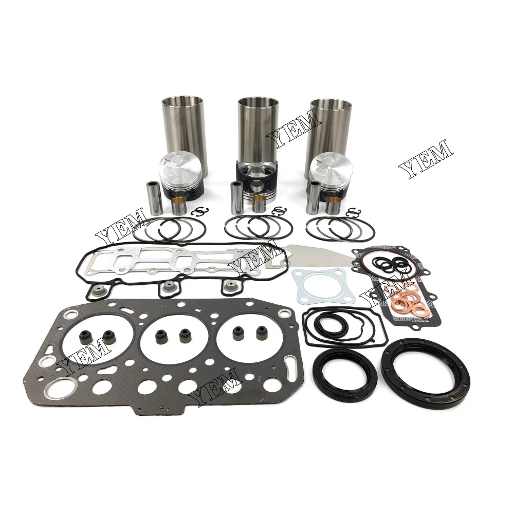 3TNV70 Overhaul Kit With Cylinder Piston Liner Piston Ring Gasket Kit for Yanmar Diesel Engine Repair Parts