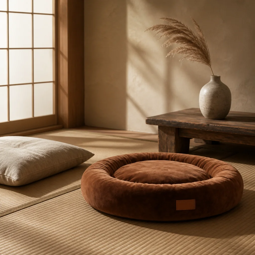 Luxury Rabbit Fur Plush Corduroy Round — Product details 4