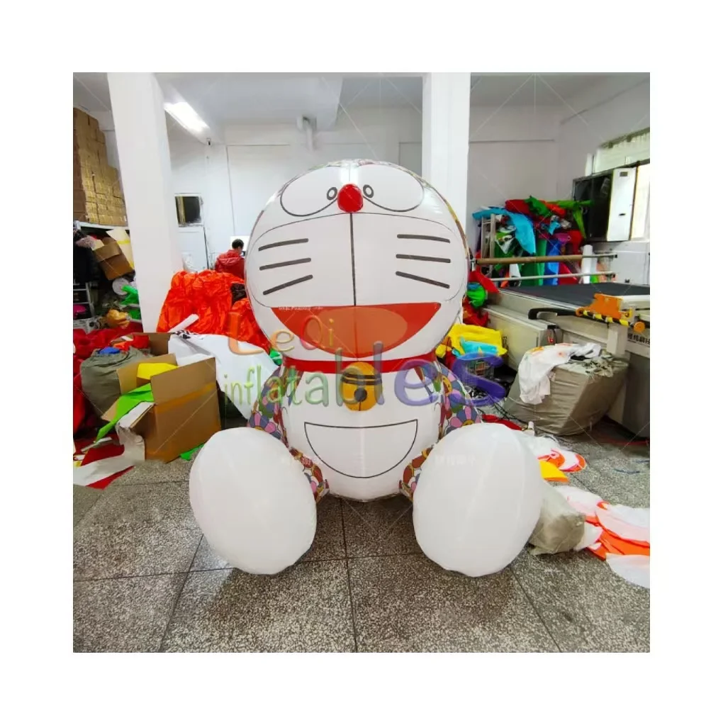 2m Colorful Cartoon Character Doraemon Inflatable Cartoon Lovely Decoration Event Sitting Inflatable Doraemon Cartoon Toy