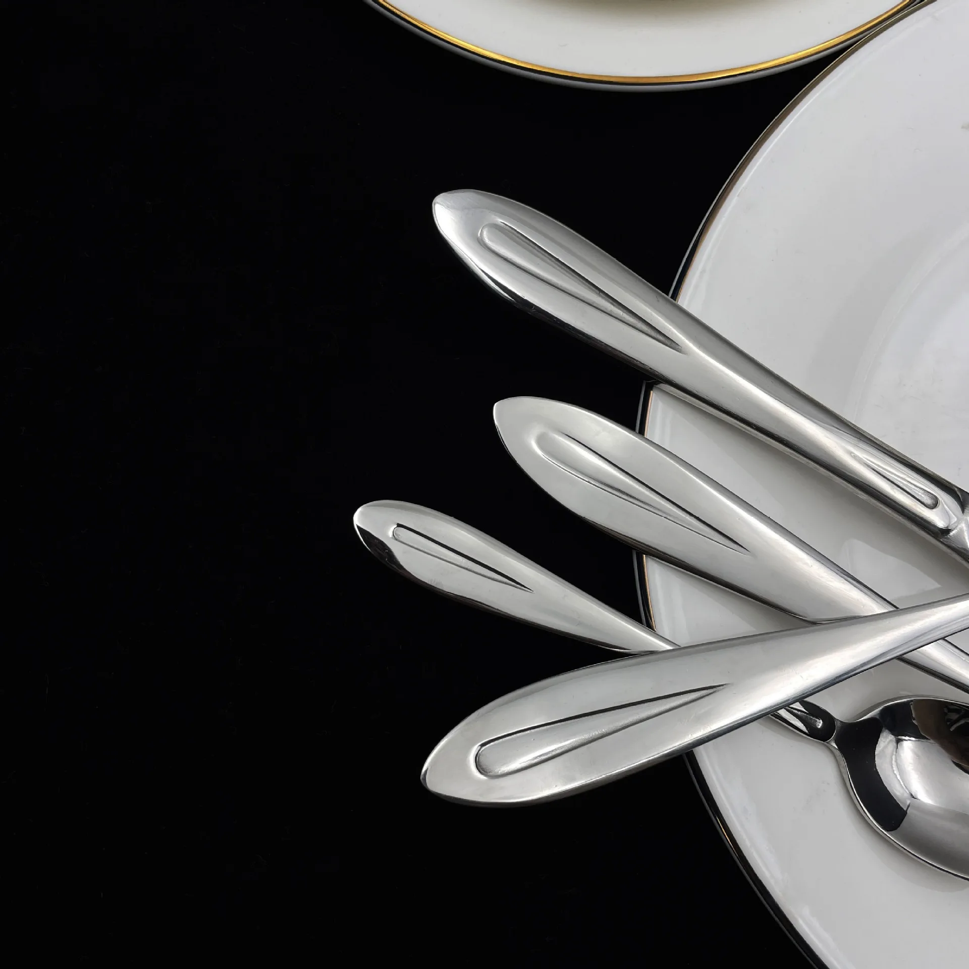 Bulk Blanks a Besteck Custom logo Dinner Fork Spoon Knife Silverware Stainless Steel Flatware Set