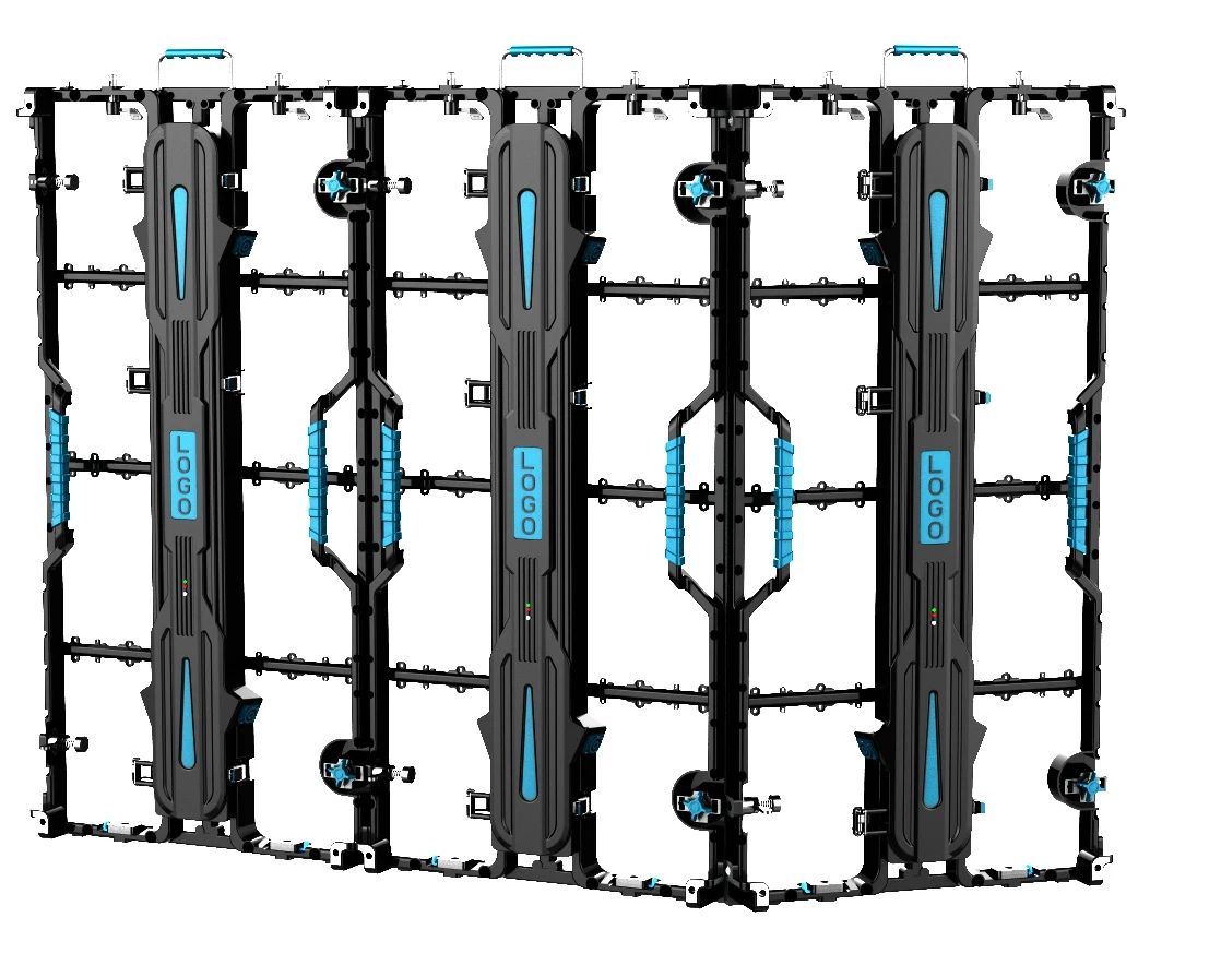 LED Display Empty Cabinet 500*1000mm Aluminium Rental  Frame Cabinet Outdoor Module  for P2.5 P3.91 Led Board Display details