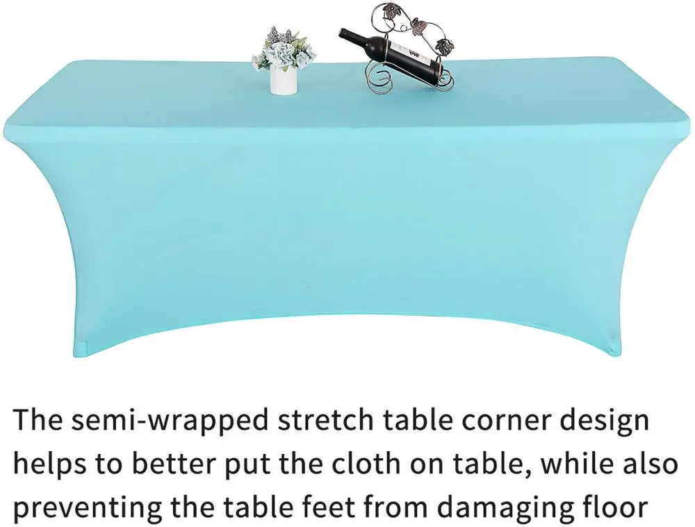 Outdoor Heat Transfer Polyester Table Cloth Spandex Table Cover for Wedding Event Hotel