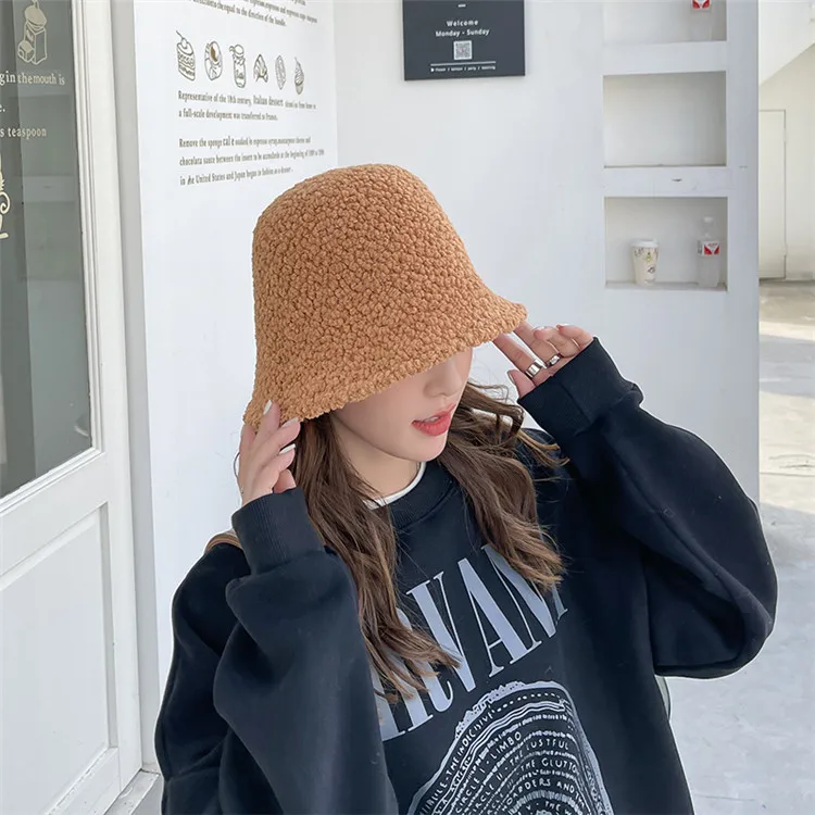 Bulk-buy 2020 Hot Style Velvet Japanese Bucket Hat Autumn/Winter New Style  Korean Fisherman Hat and American Fashion Hat price comparison