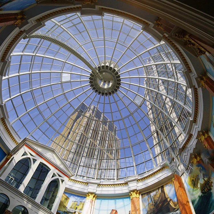 Prefabricated Steel Frame Structure Mosque Glass Dome Building