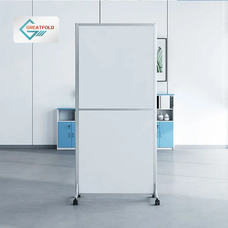 Modern Portable Office Partition Screen Room Dividers Movable Folding Design with Wheels Metal Panel for Birthday Occasions