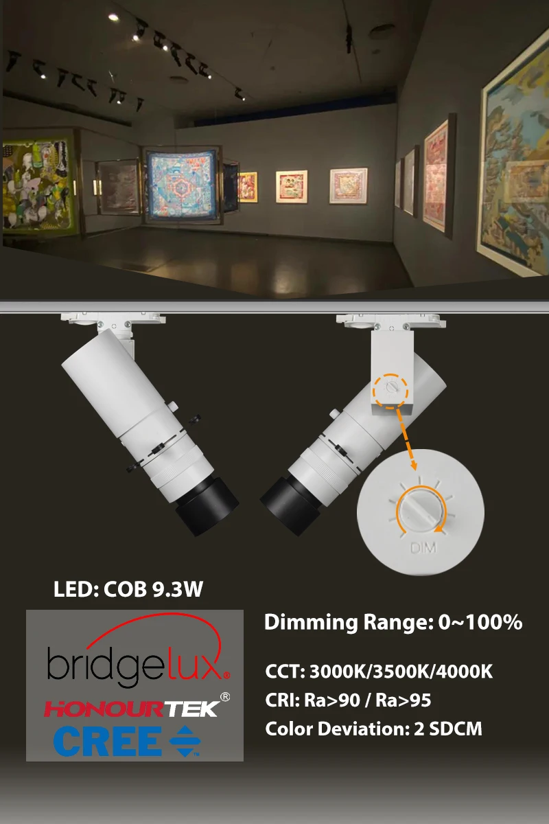 Led Contour Track Light 12W COB Fixed Spot Profile Light Precise Spots Shaping Wide Framing ...