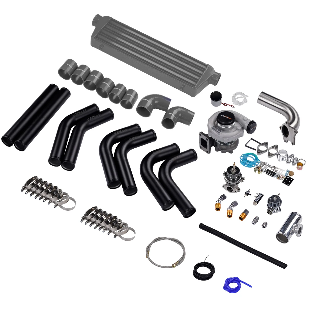 Kit Turbo Universel MaXpeedingrods T3/T4 T04E Avec Refroidisseur Intermédiaire - Pour Moteur 2.5-3.0L 500+ HP