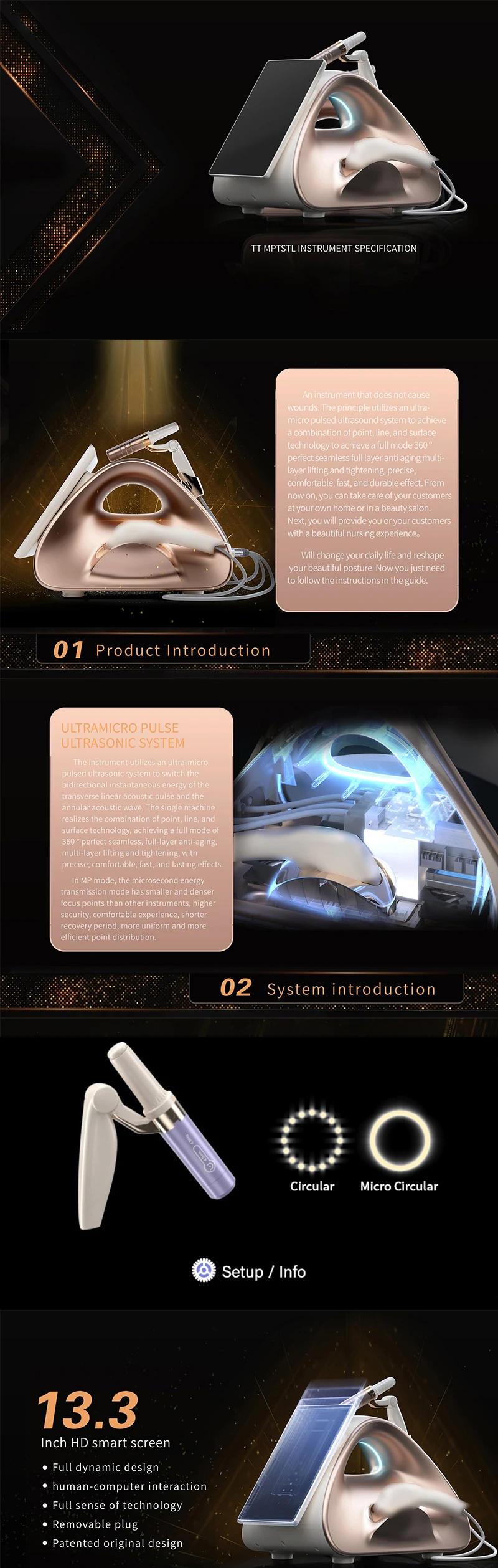 Newest 7D 1.5/2.0/3.0/4.5/6.0/9.0/13.0 New Hifu Machine For Hand Eye Fast Shot/hifu Device For Body 1.3cm Fat Removal