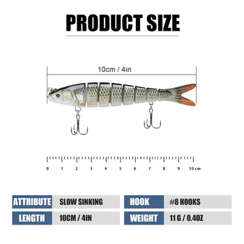 Cherry Bass Trout Multi Jointed Swimbait Slow Sinking Bionic Freshwater Lures Silicone Lifelike Fishing Lure Suit for River – Soft Lure – view 3