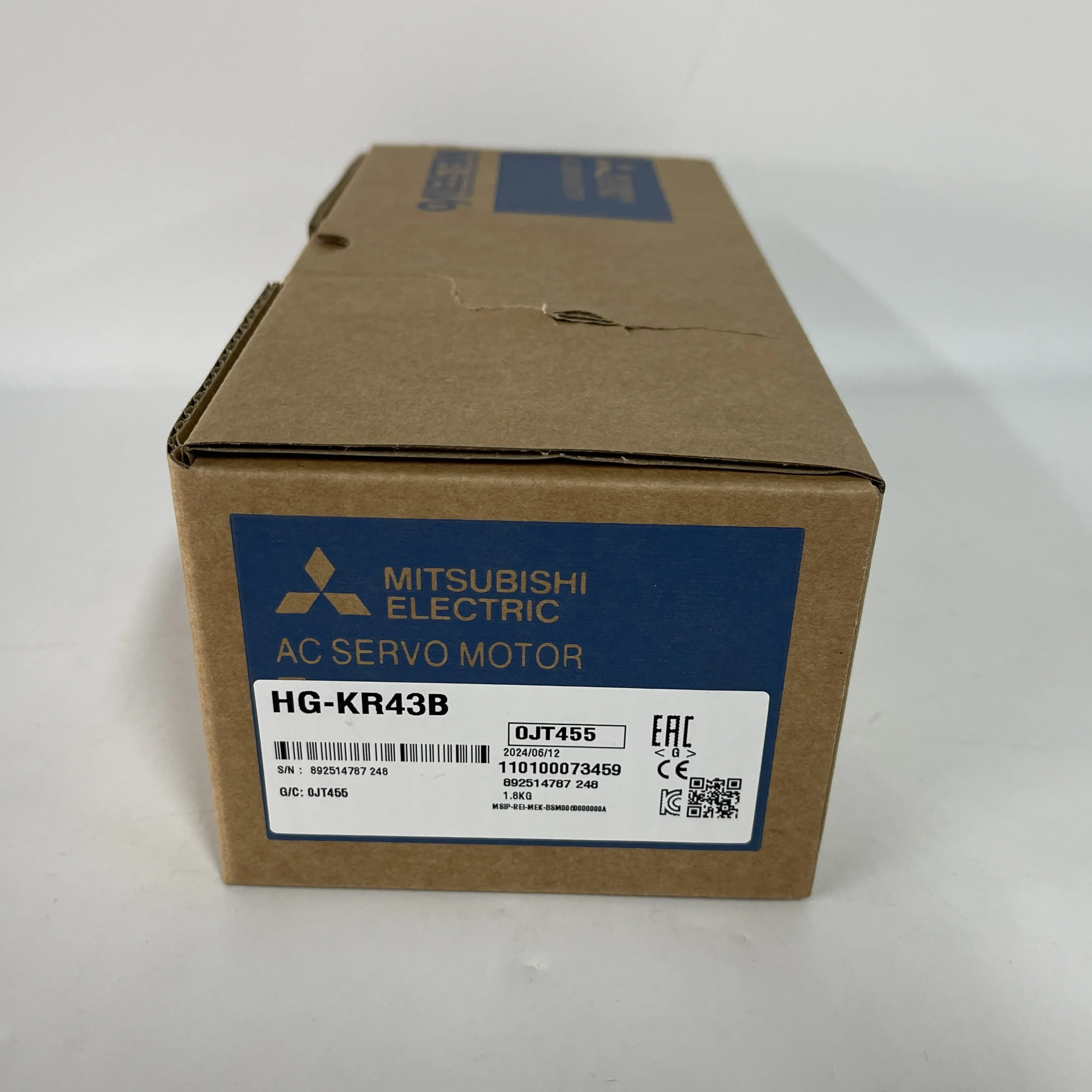 Mitsubishi AC Servo Motor HG-KR43B