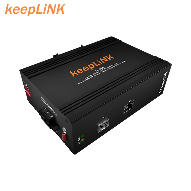 KeepLiNK DIP Switch Industrial PoE 2 Port Network Switch 24v Power Supply