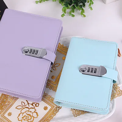 PATIKIL Cahier En Cuir Rechargeable Reliure 9 Anneaux 96 Feuilles - Bleu Pour Bureau Et Étude