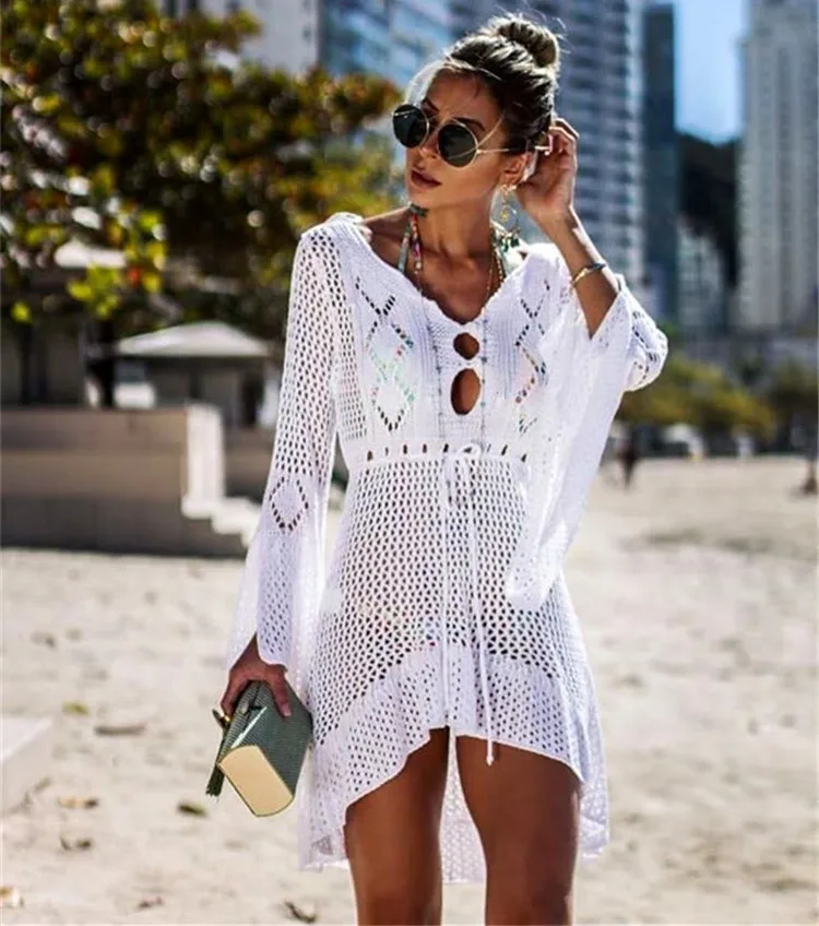 Fishnet Dress Crochet Coverup Bathing Suit Swimsuit 2023