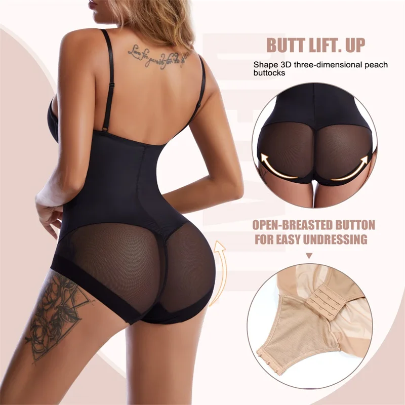 Personalizzato Dimagrante Compressione Controllo Addome Sollevatore Glutei Reggiseno Mutande Alta Cintura Allenatore Shaper Bodysuit Shapewear