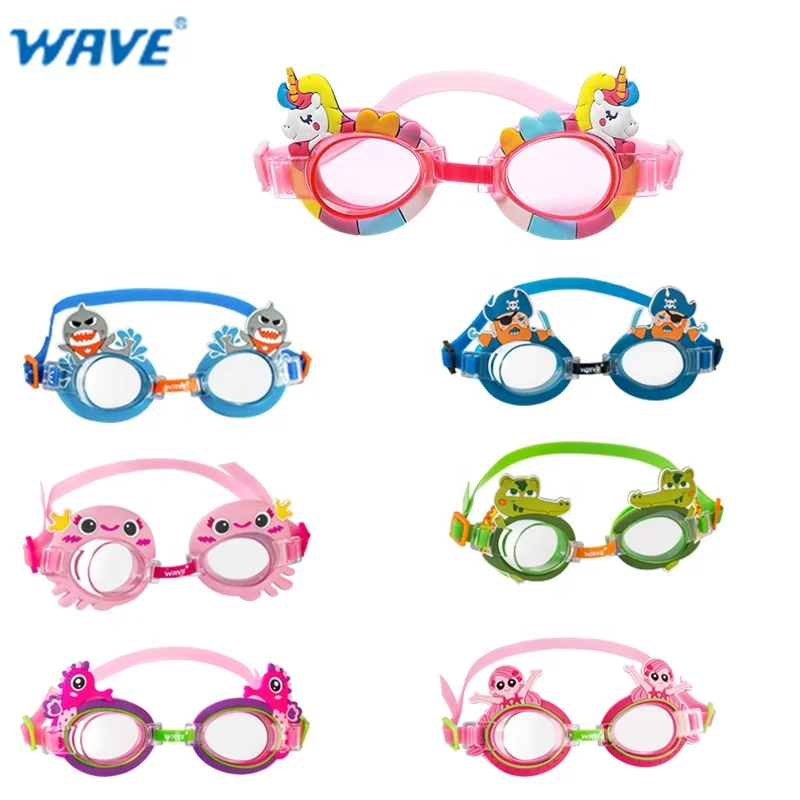Pan Oceanic LTD - Gafas De Natación Para Niños Con Funda, Unicornio Arcoíris