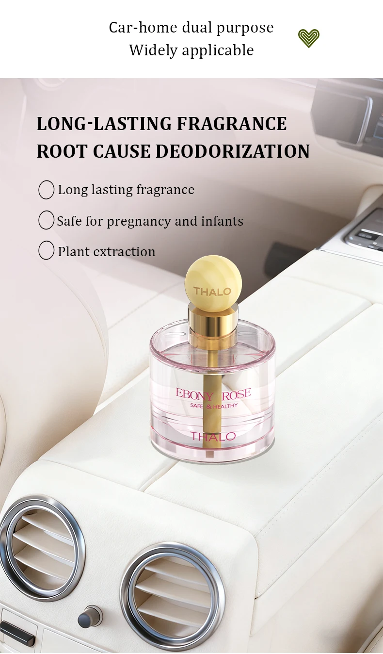 Fashionable Car FreshenerCar Mounted Round Wood Cover Aromatherapy 50ml Car Perfume Lasting Fragrance Odor Removal