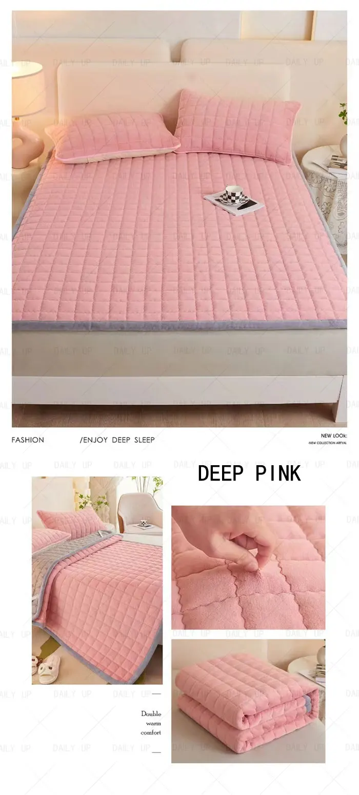 Padded Soft Bed Mattress Cover Topper Adults King Size Air Breathable Comfortable Sleep Bedding Mattress For Hotel Bedroom