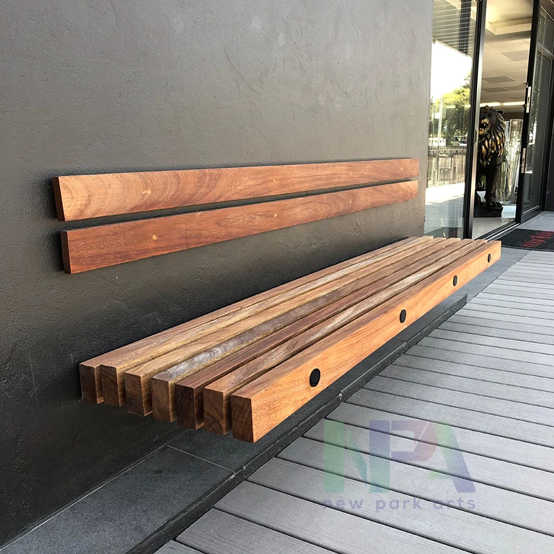 Vincentaa Modern Urban Furniture Custom Wooden  Bench Seat Outdoor Patio Bench