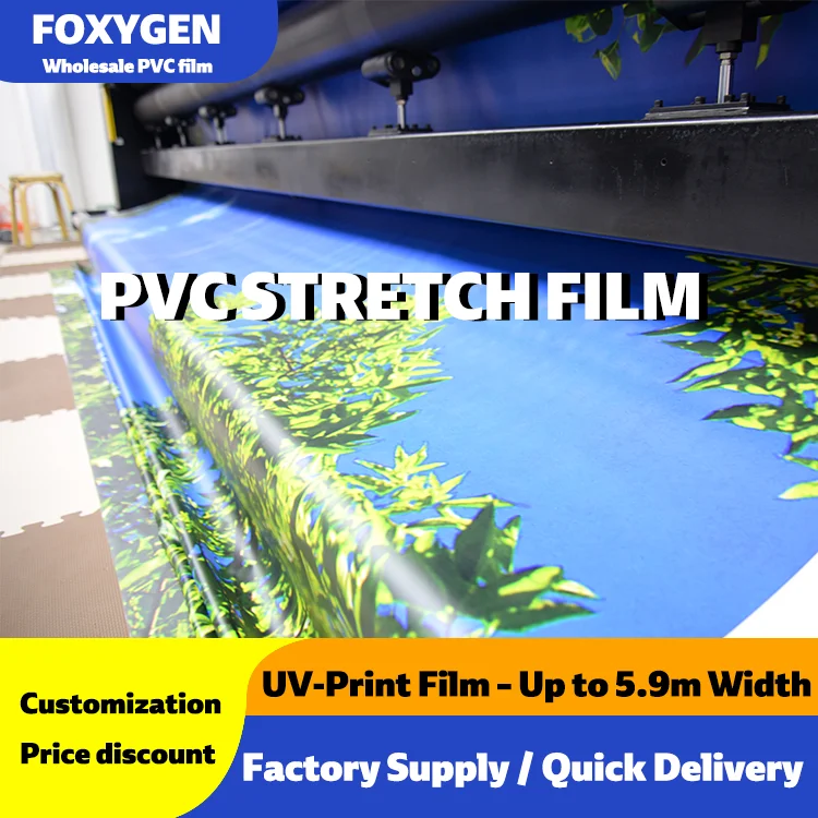 width up to 59 m uv printed pvc stretch ceiling film-2