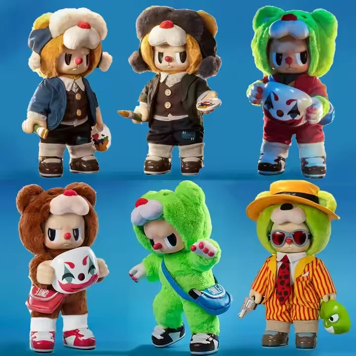 TOUCHBOOM Luckful Cat & Rebellious Bear Movable Plush Dolls