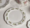 Plato de postre rosa vintage 19cm