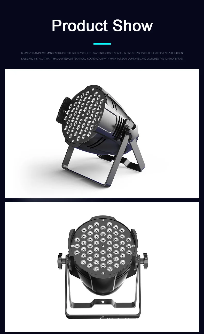 Professional Stage Lighting Kit With 54 Pcs 3w Led Lights Can Stage