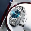 936 Silver Case Blue Face Steel Strap Model