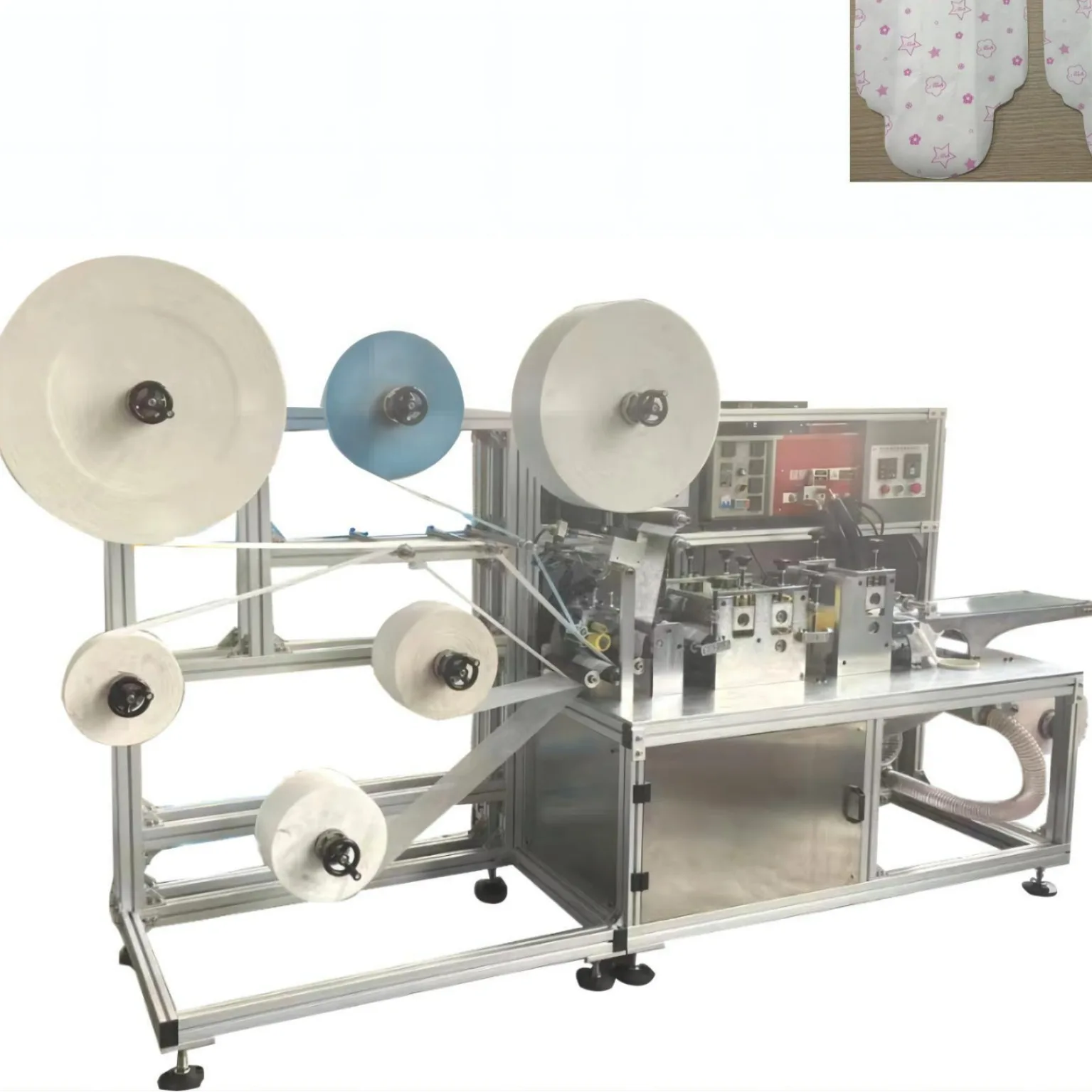 Automatic Sanitary Pads Process Machine Manufacturing Equipment Production Line Diaper and Sanitary Pads Making Machine Sanitary