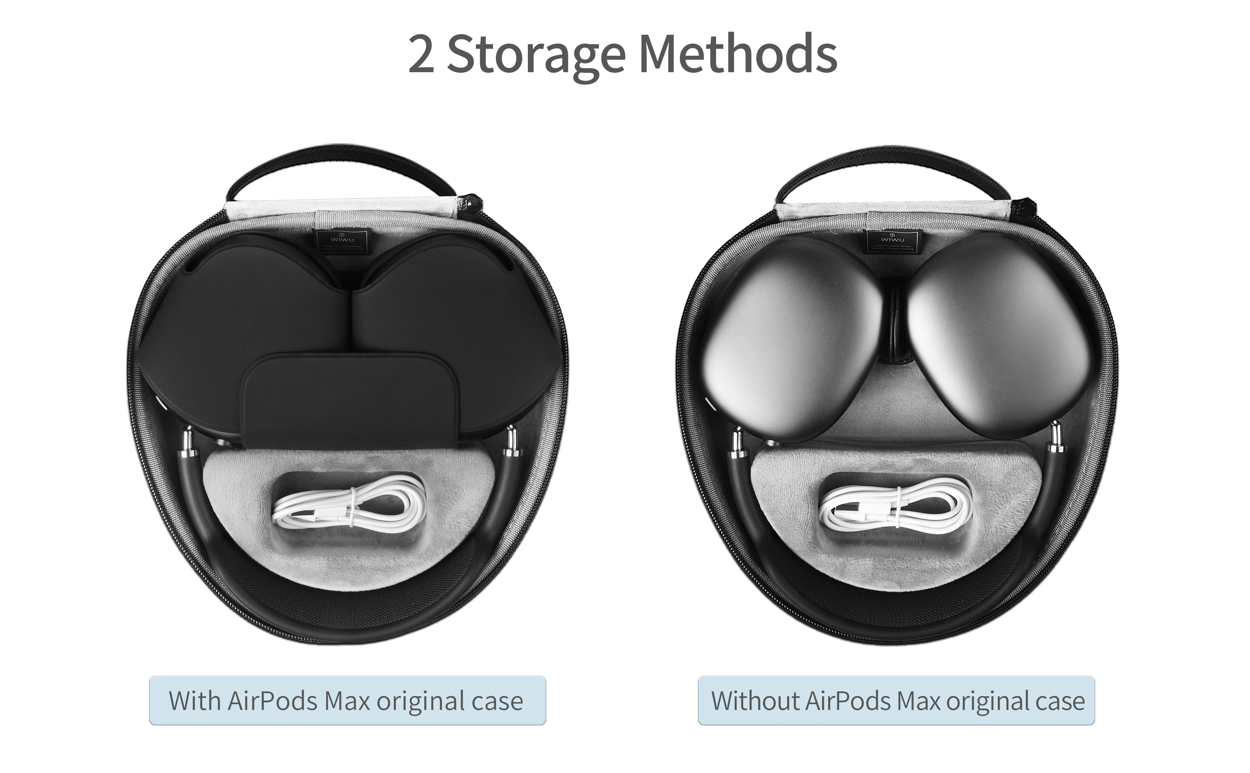 Wiwu Case For Airpods Max WIWU Leather Headphone Case With Sleep