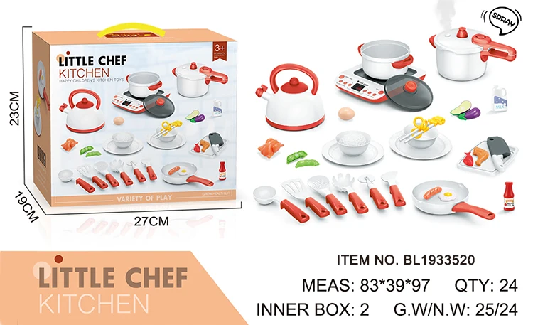 DIY образовательные забавные мини игровой домик 43 шт. заварной чайник и кастрюли с музыкальным звуком легким прикосновением кухонный набор для