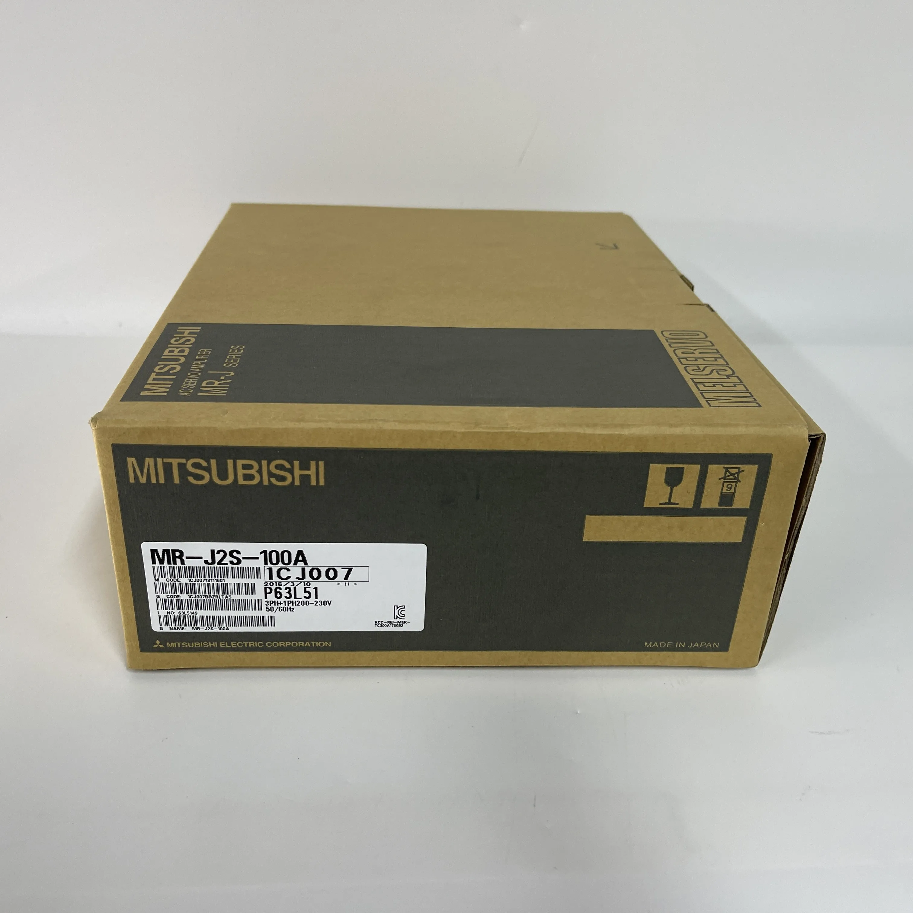 MITSUBISHI AC Servo Amplifier MR-J2S Series MR-J2S-100A MITSUBISHI AC Servo Amplifier MR-J2S Series MR-J2S-100A