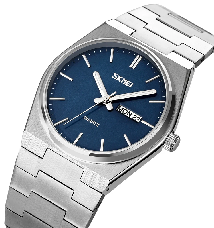 Skmei 9288 2022卸売腕時計高級メンズ腕時計防水シルバーステンレス