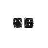 1 pair of 6mm black zirconia