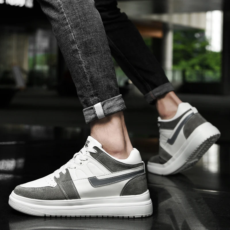 ZC Men's Height Increasing Shoes with Men's Casual Shoes with High Top Blackboard, Men's Lifting Shoes
