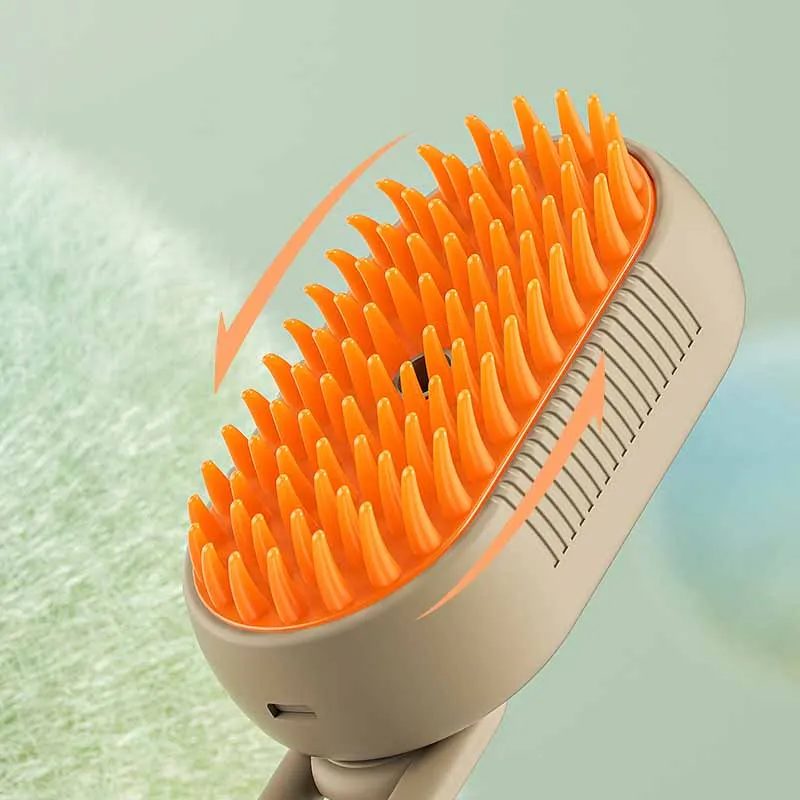 Cat Dog Pet Spray Massage Comb Anti Flying Bath Brush Hair Removal 3 In1 Cat Steamy Brush Self Cleaning Cat Steamer