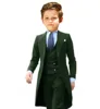 Ensemble veste, gilet et pantalon vert foncé