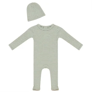Kids Long Sleeve Pajamas Soft Toddler Sleepers Knitwear Footie Baby Rompers