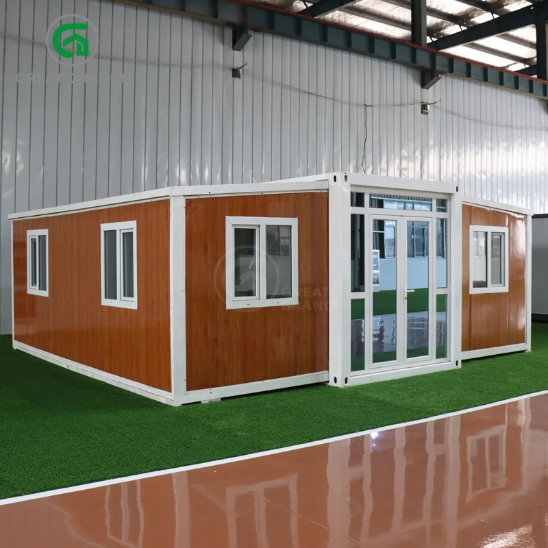 Grande Prefab Evler Evi 20ft Katlanabilir Ev Prefabrikasyon Hazır Yaşam Kolay Montaj PVC Pencere ile