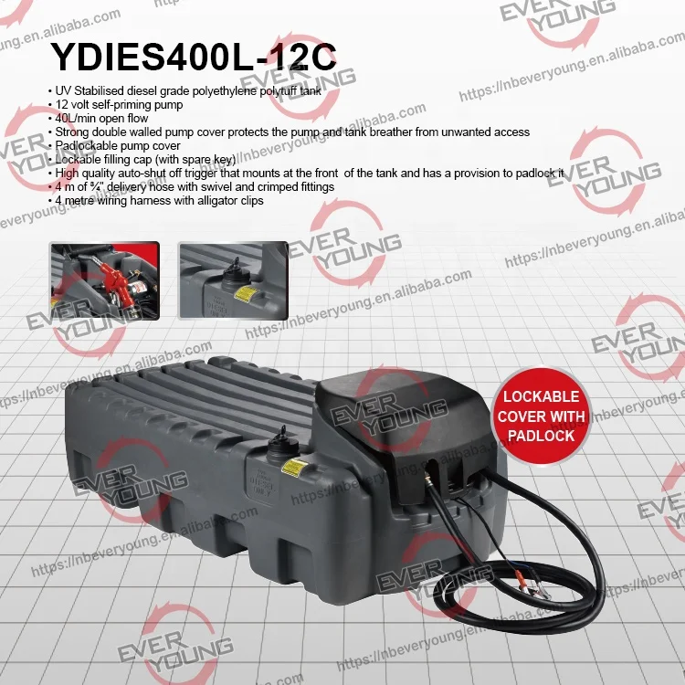 Diesel Fuel Tank 400L Plastic Diesel Tank with Electric diesel Transfer Pump