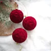 Rice-shaped flocking ball-Red (three packs)