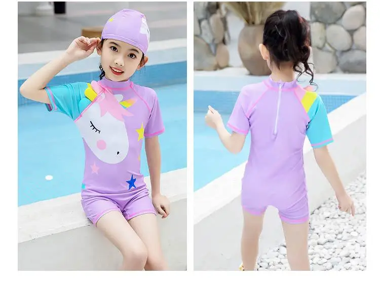 Kids Swimsuit Girls One Piece Swimsuit Kids Children's Swimwear Toddler ...