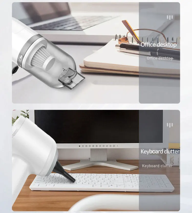 2 in 1 Mini Wireless Car Vacuum Cleaner and Pump Small Cordless Handheld Portable Hand Aspirateur Voiture With Air Compressor