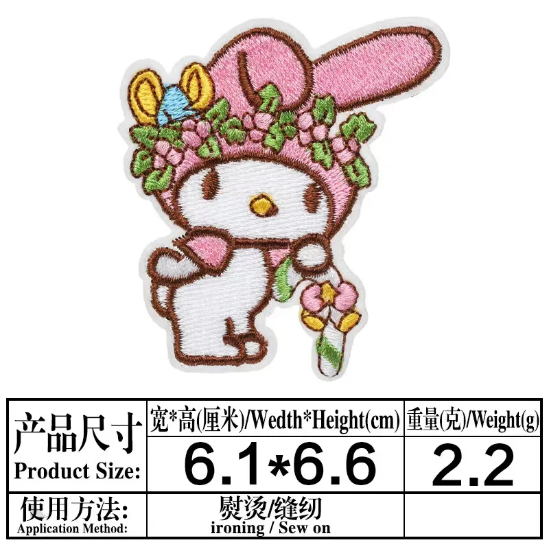 New Arrival Ready to Ship Hello Patches Embroidery Iron on Mini Cute Kitty Patch for Clothing Bags Garments