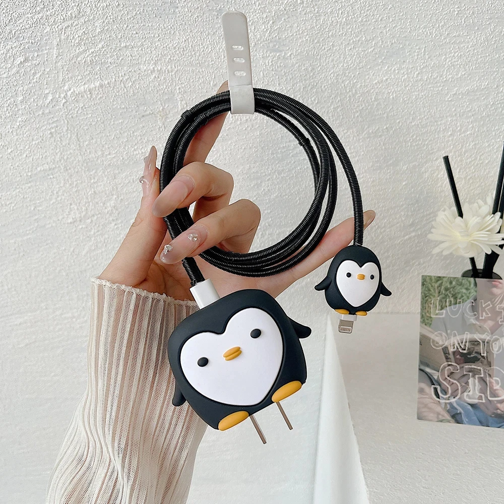 Cartoon Iphone Charging Cable Protector Cover for 18W/20W EU US Charger Case Cable Cord Winder Protect