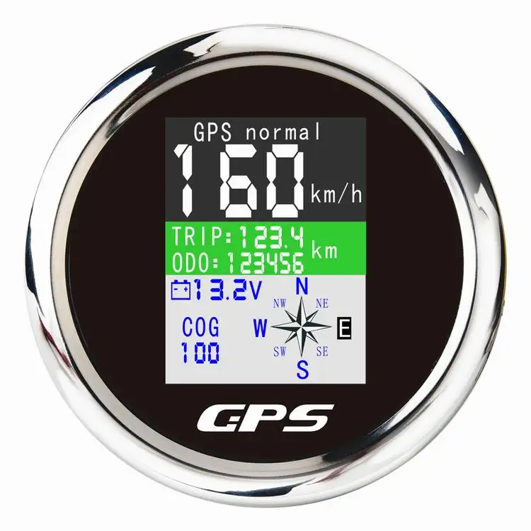 Universal Car 32v Car GPS Speedometer 85mm LCD Speed Gauge Odometer Digital Display Rpm Meter Digital Tachometer