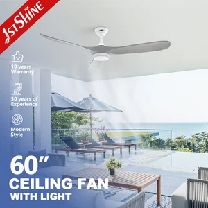 1stshine LED Ceiling Fan Contemporary Wood OEM Color Silent DC Motor Ceiling Fan with Led Light