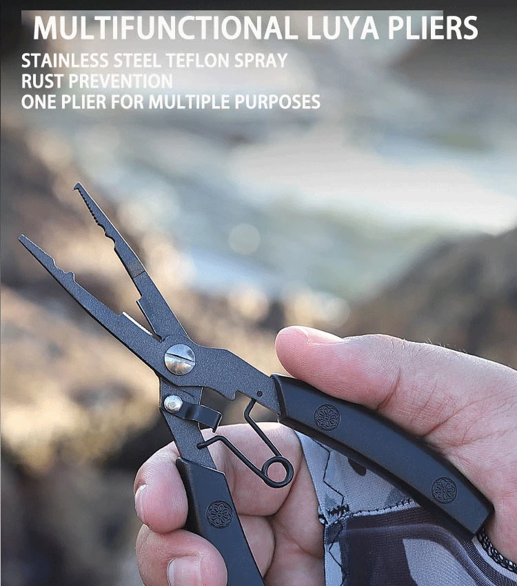 Ring Open Pliers Fish Hook Removal Teflon Coating Stainless Steel